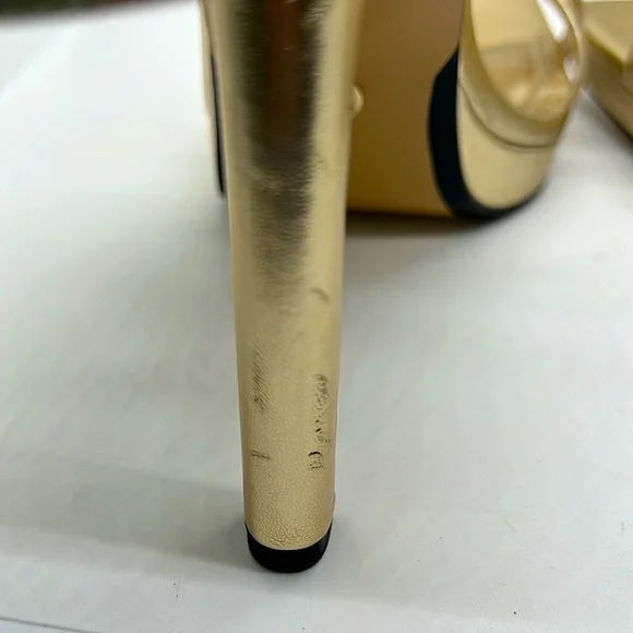 Zara NWT Dazzling Golden Strappy High Heel Shoes **Size 41/USA Size 10**🔥🔥 - Picture 7 of 7